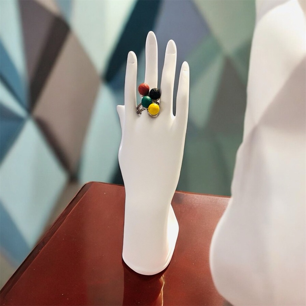 Sassy Jones Colorful Makemba Beaded Adjustable Ring